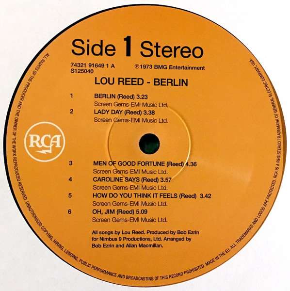 Lou Reed - Berlin | Simply Vinyl (S125040) - 3
