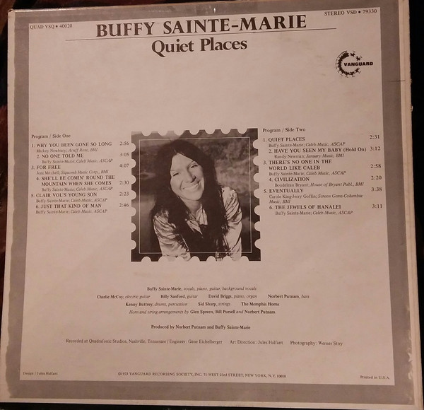 Buffy Sainte-Marie - Quiet Places | Vanguard (VSD-79330) - 2 Buffy Sainte-Marie - Quiet Places | Vanguard (VSD-79330) - 2