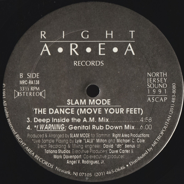 Slam Mode - The Dance (Move Your Feet) | Right Area Records (MRC-RA138) - 2