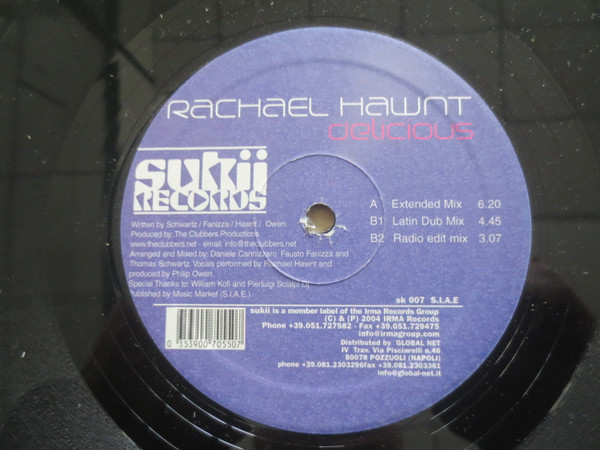Rachael Hawnt - Delicious | Sukii Records (SK 007) - 2 Rachael Hawnt - Delicious | Sukii Records (SK 007) - 2