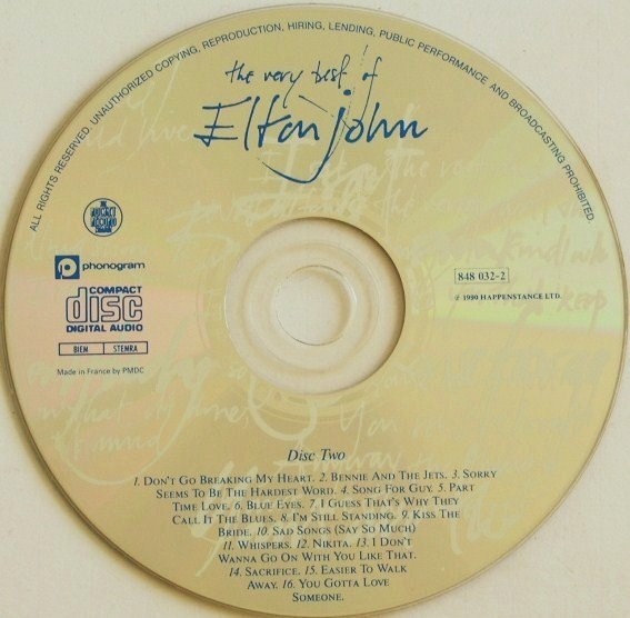 Elton John - The Very Best Of Elton John | The Rocket Record Company (848 030-2) - 4