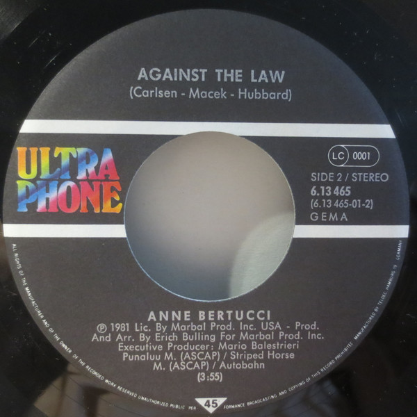 Anne Bertucci - It's A Crazy Life | Ultraphone (6.13465) - 4