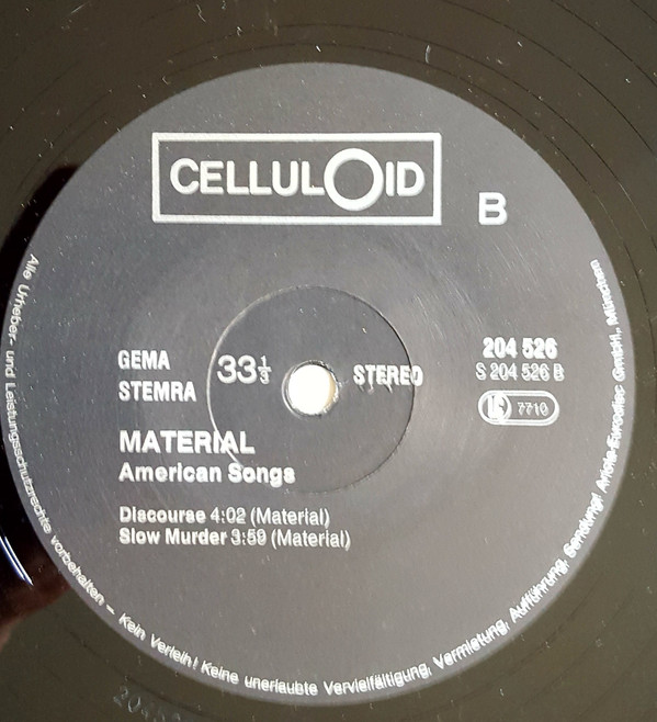 Material - American Songs | Celluloid (204 526-250)