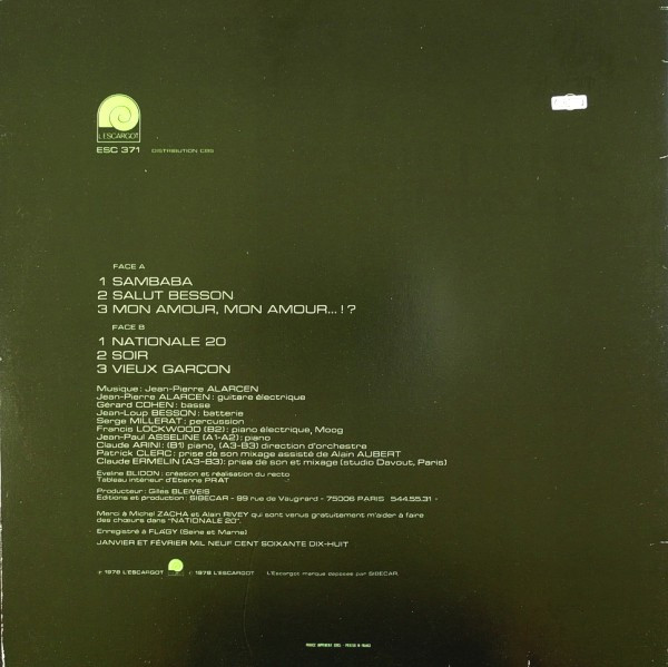 Jean-Pierre Alarcen - Jean Pierre Alarcen | L'Escargot (ESC 371) - 3