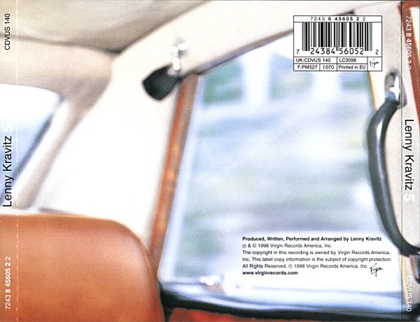 Lenny Kravitz - 5 | Virgin (7243 8 45605 2 2) - 2