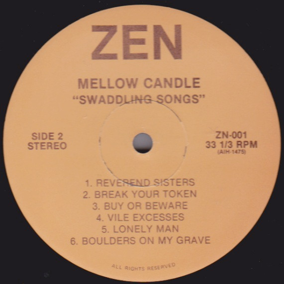 Mellow Candle - Swaddling Songs LP | Zen (ZN-001) - 4 Mellow Candle - Swaddling Songs LP | Zen (ZN-001) - 4