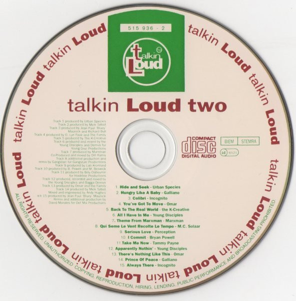 Various - Talkin Loud Two | Talkin' Loud (515 936-2) - 3 Various - Talkin Loud Two | Talkin' Loud (515 936-2) - 3