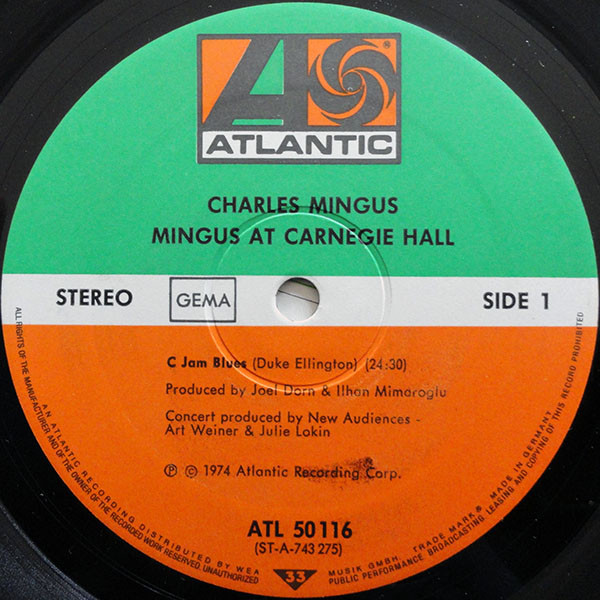 Charles Mingus - Mingus At Carnegie Hall | Atlantic (ATL 50 116) - 3