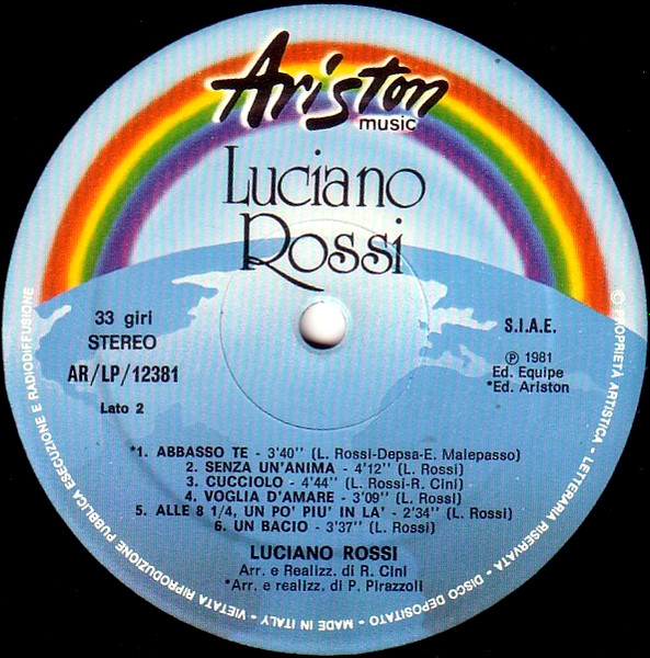 Luciano Rossi - Luciano Rossi | Ariston Music (AR/LP/12381) - 4 Luciano Rossi - Luciano Rossi | Ariston Music (AR/LP/12381) - 4