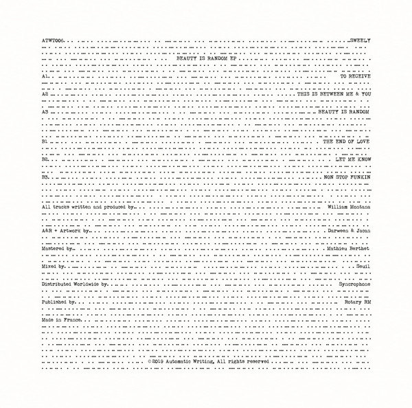 Sweely - Beauty Is Random EP (USED) | Automatic Writing (ATWT006) - 2 Sweely - Beauty Is Random EP (USED) | Automatic Writing (ATWT006) - 2