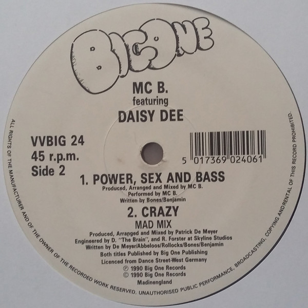 MC B Featuring Daisy Dee - Crazy | Big One Records (VV BIG 24) - 2