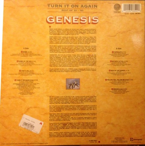 Genesis - Turn It On Again - Best Of 81-83 | Vertigo (848 854-1) - 2