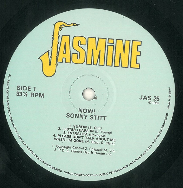 Sonny Stitt - Now! | Jasmine Records (JAS 25) - 4 Sonny Stitt - Now! | Jasmine Records (JAS 25) - 4