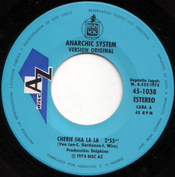 Anarchic System - Cherie Sha La La | Disc'Az (45-1038) - 3