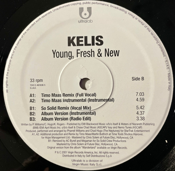 Kelis - Young, Fresh & New | Virgin Music Italy (7243 5 461636 5) - 2