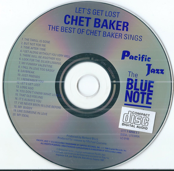 Chet Baker - The Best Of Chet Baker Sings | Pacific Jazz (0777 7 92932 2 3) - 4
