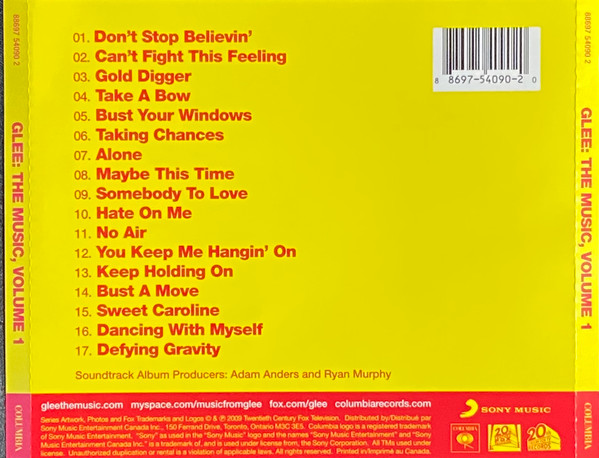 Glee Cast - Glee: The Music, Volume 1 | Columbia (88697 54090 2) - 3 Glee Cast - Glee: The Music, Volume 1 | Columbia (88697 54090 2) - 3