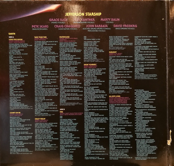 Jefferson Starship - Earth | RCA (NL84172) - 2