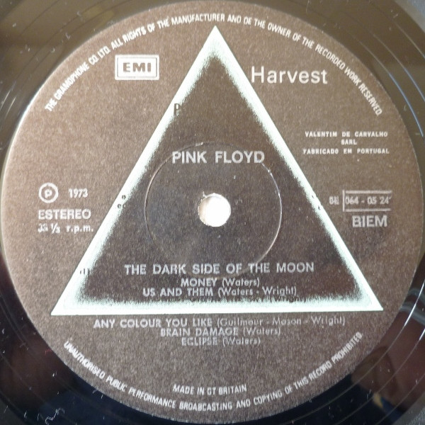 Pink Floyd - The Dark Side Of The Moon | Harvest (SHVL 804) - 4