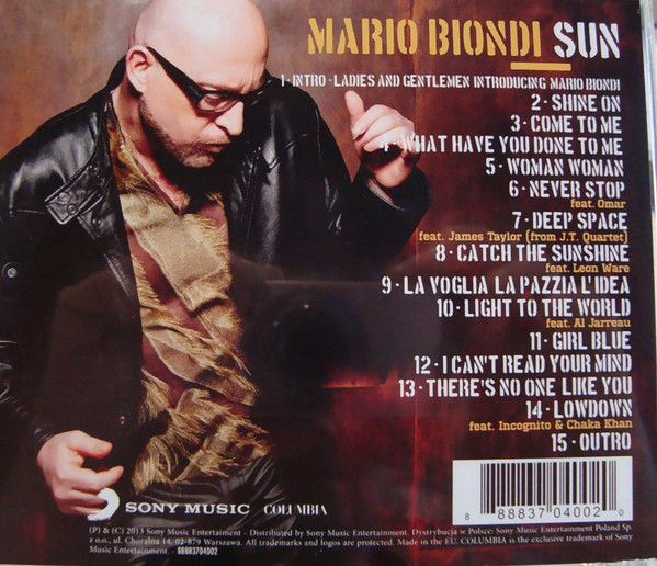 Mario Biondi - Sun | Sony Music (88883704002)