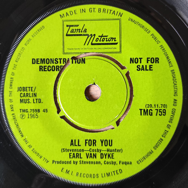 Earl Van Dyke - 6 By 6 | Tamla Motown (TMG 759) - 2