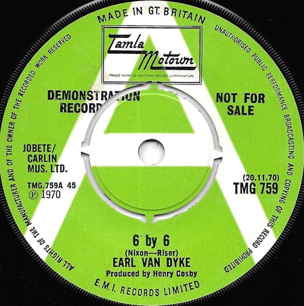Earl Van Dyke - 6 By 6 | Tamla Motown (TMG 759)