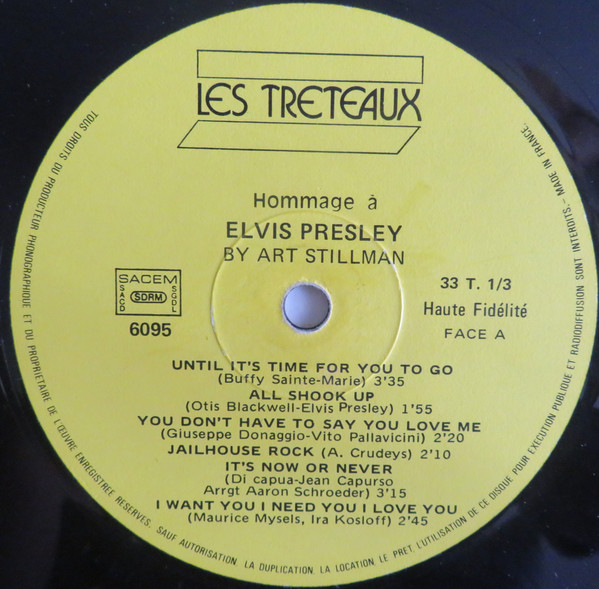 Art Stillman - Hommage A Elvis Presley | Les Tréteaux (6095) - 3