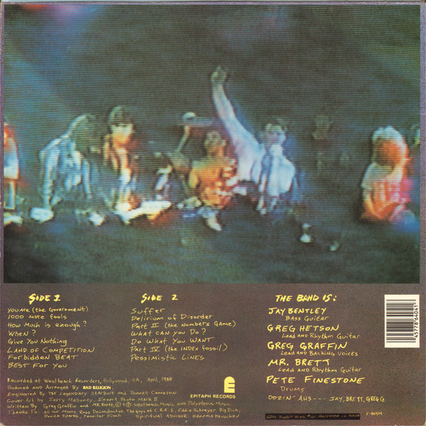 Bad Religion - Suffer | Epitaph (E-86404) - 2