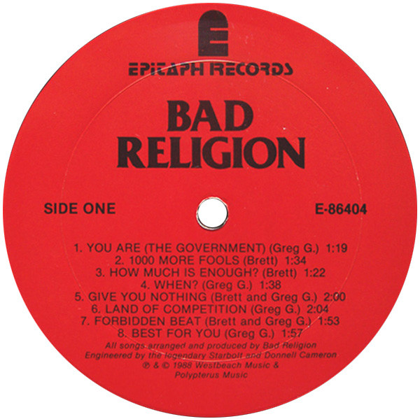 Bad Religion - Suffer | Epitaph (E-86404) - 3
