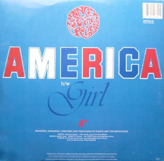 Prince And The Revolution - America | Paisley Park (920 389-0) - 2 Prince And The Revolution - America | Paisley Park (920 389-0) - 2