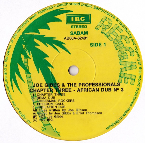 Joe Gibbs & The Professionals - African Dub All-Mighty - Chapter 3 | IBC (4B064-62481) - 2