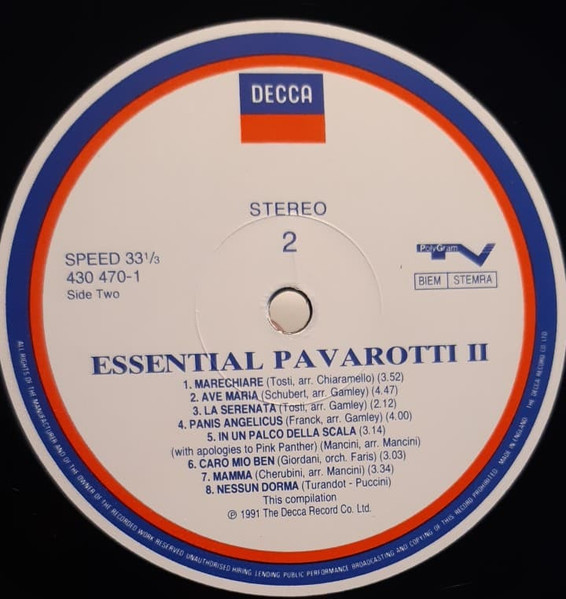 Luciano Pavarotti - Essential Pavarotti II | Decca (430 470-1) - 4