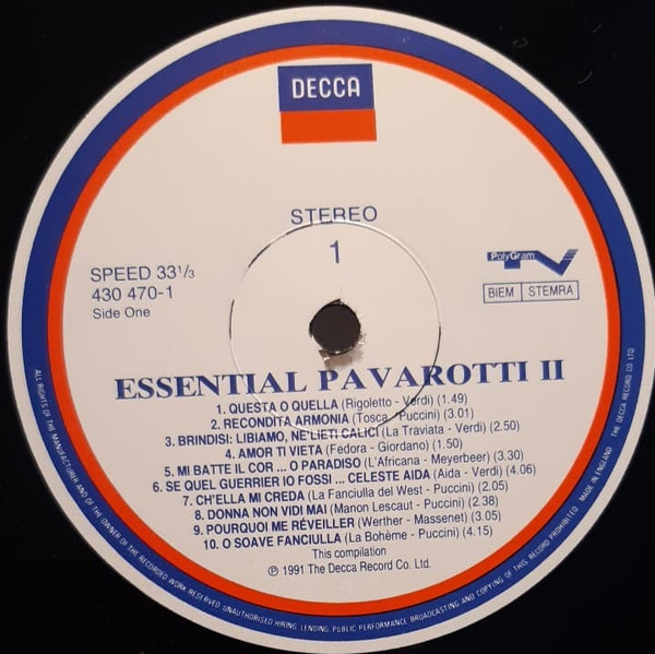 Luciano Pavarotti - Essential Pavarotti II | Decca (430 470-1) - 3