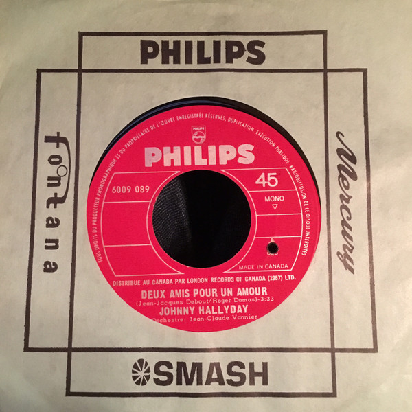Johnny Hallyday - Deux Amis Pour Un Amour | Philips (6009 089) - 3