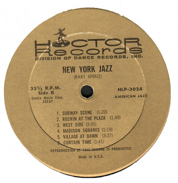 Bart Spero - New York Jazz Vol. 1 | Hoctor Records (HLP-3024) - 4 Bart Spero - New York Jazz Vol. 1 | Hoctor Records (HLP-3024) - 4