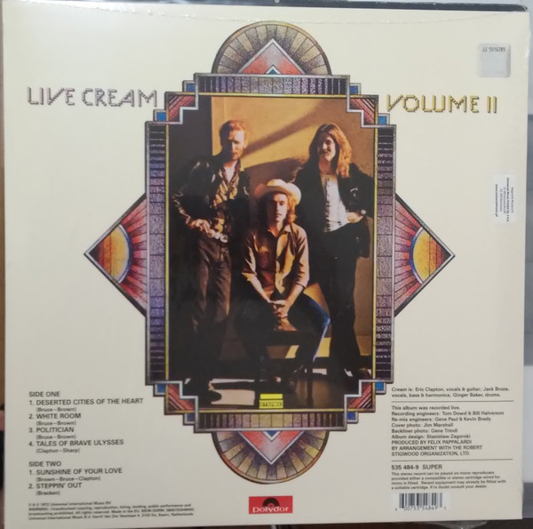 Cream - Live Cream Volume II | Polydor (535484-9) - 2