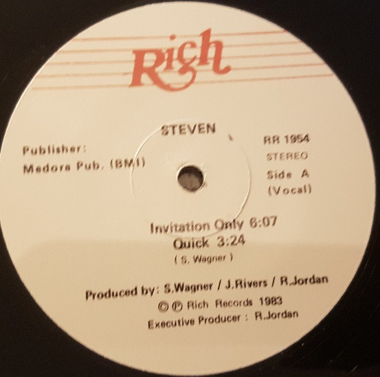 Steven Allen Wagner - Invitation Only | Rich Records (RR 1954) - main Steven Allen Wagner - Invitation Only | Rich Records (RR 1954) - main