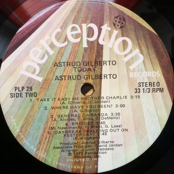 Astrud Gilberto - Now | Perception Records (PLP 29) - 4 Astrud Gilberto - Now | Perception Records (PLP 29) - 4