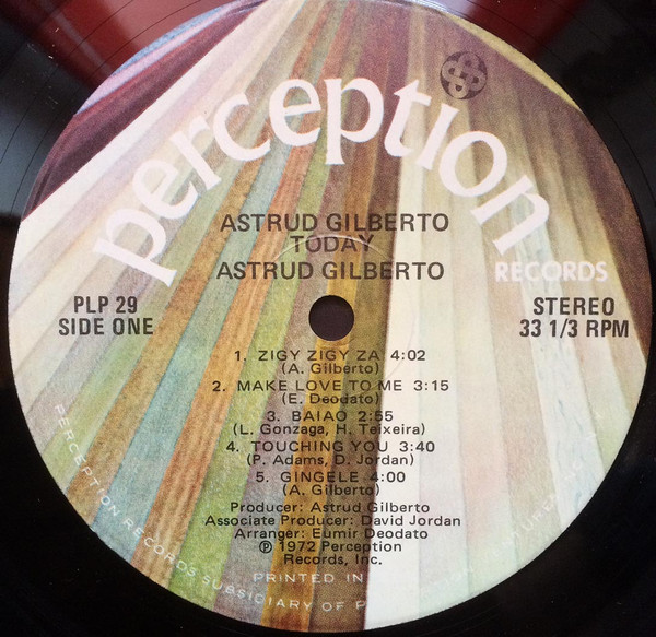 Astrud Gilberto - Now | Perception Records (PLP 29) - 3 Astrud Gilberto - Now | Perception Records (PLP 29) - 3