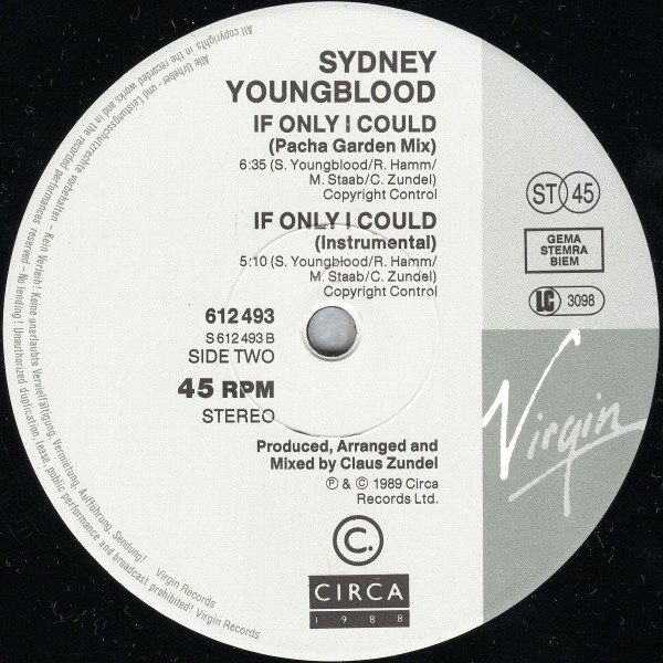 Sydney Youngblood - If Only I Could | Virgin (612 493) - 3