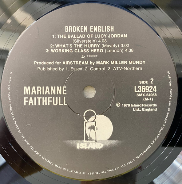Marianne Faithfull - Broken English | Island Records (L36924) - 4 Marianne Faithfull - Broken English | Island Records (L36924) - 4