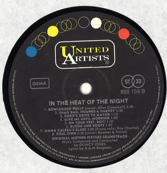 Quincy Jones - In The Heat Of The Night: Original Motion Picture Soundtrack | United Artists Records (669 158) - 4 Quincy Jones - In The Heat Of The Night: Original Motion Picture Soundtrack | United Artists Records (669 158) - 4