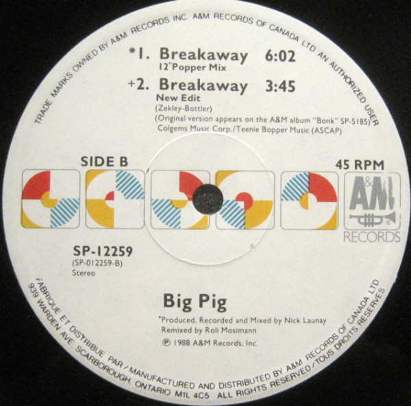 Big Pig - Breakaway (12") [Vinyl] | A&M Records (SP-12259) - 4