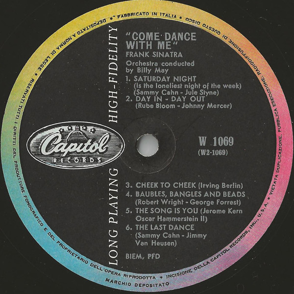 Frank Sinatra - Come Dance With Me! | Capitol Records (W.1069) - 4 Frank Sinatra - Come Dance With Me! | Capitol Records (W.1069) - 4