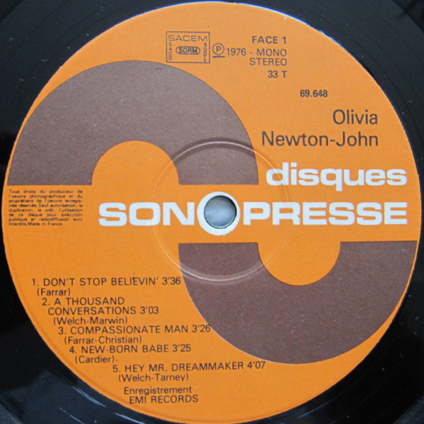 Olivia Newton-John - Don't Stop Believin' | Sonopresse (69.648) - 3