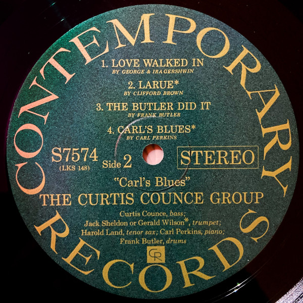The Curtis Counce Group - Carl's Blues | Contemporary Records (S7574) - 4 The Curtis Counce Group - Carl's Blues | Contemporary Records (S7574) - 4
