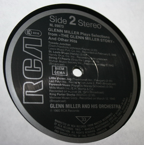 Glenn Miller And His Orchestra - Glenn Miller Plays Selections From "The Glenn Miller Story" And Other Hits | RCA (NL 89073) - 4