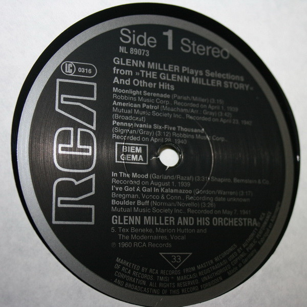 Glenn Miller And His Orchestra - Glenn Miller Plays Selections From "The Glenn Miller Story" And Other Hits | RCA (NL 89073) - 3