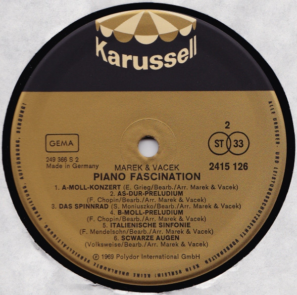 Marek & Vacek - Piano Fascination | Karussell (2415 126) - 4 Marek & Vacek - Piano Fascination | Karussell (2415 126) - 4