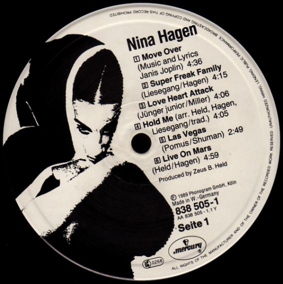 Nina Hagen - Nina Hagen | Mercury (838 505-1) - 4